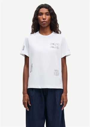 Sacamino ss tee White Scribbles Samsøe